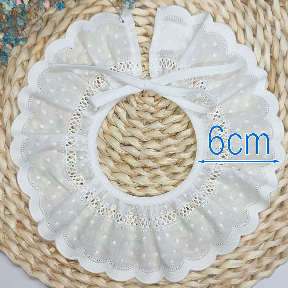 Cuello tira bordada blanco ancho 6cm